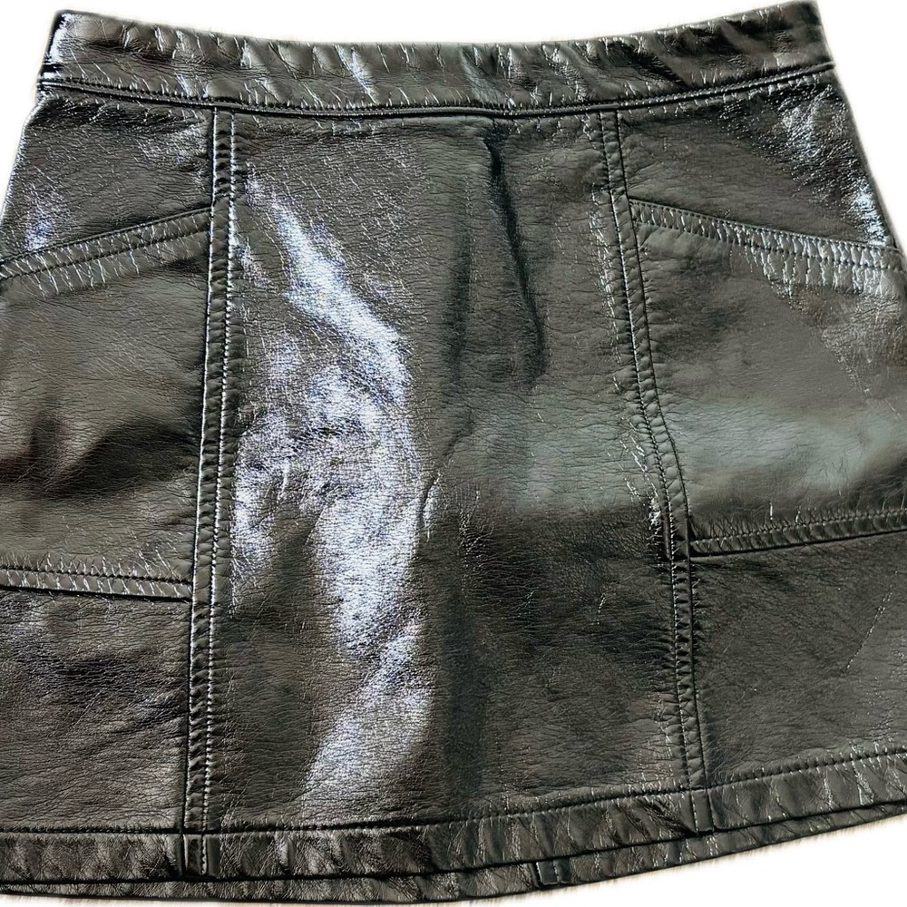 Black Leather Mini Skirt